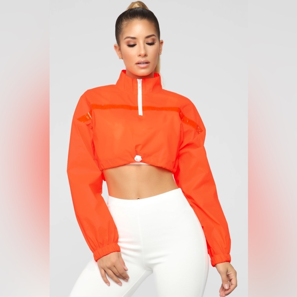 Fashion Nova Vibrant Orange Jacket